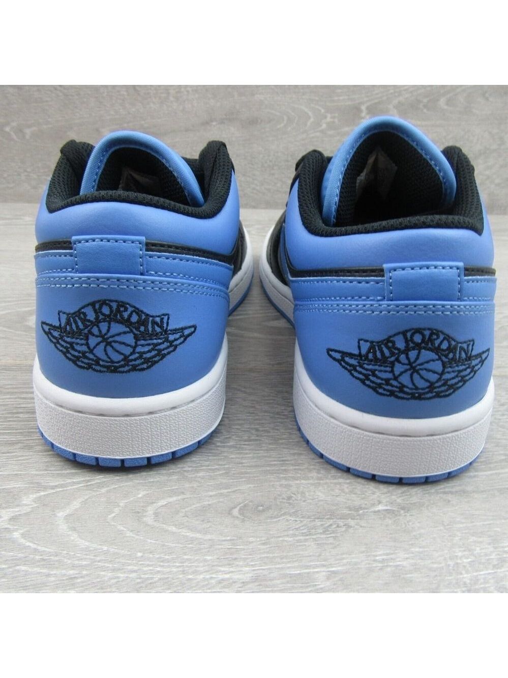 Air Jordan 1 Low University Blue Black Sneakers Mens Size 10.5 NEW - Picture 8 of 13